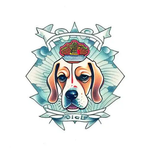 beagle tattoo design idea