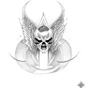 angel vs demon tattoo design idea