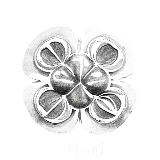 Pac-Man eating 4 leaf clover tattoo design idea
