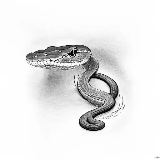 cottonmouth snake tattoo design idea