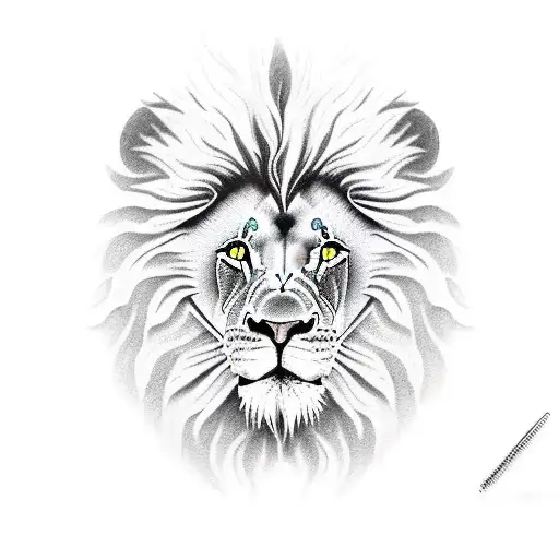 Lion tattoo design idea