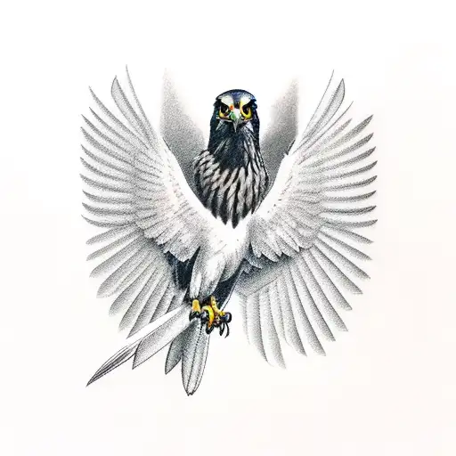 falcon, canadian, italian tattoo design idea