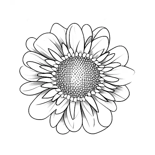 two daisys with a lightbulb as center tattoo design idea