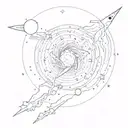 andromeda galaxy star formation tattoo design idea