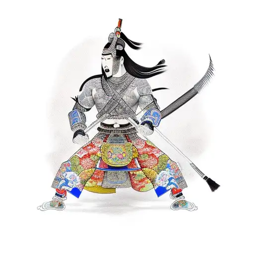 mongolian warrior tattoo design idea