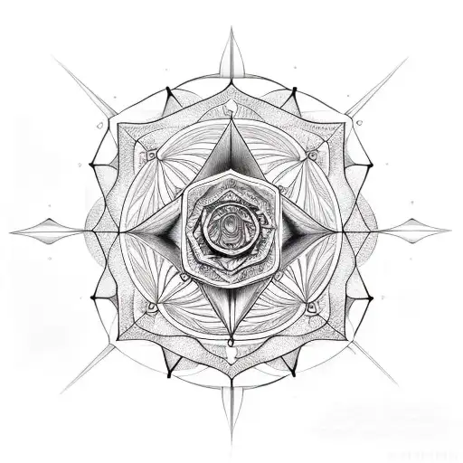 sacred geometry tattoo design idea
