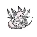 animal crossing tattoo design idea
