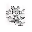 animal crossing tattoo design idea