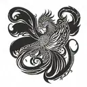 Phoenix flames back tattoo tattoo design idea