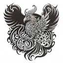 Phoenix flames back tattoo tattoo design idea
