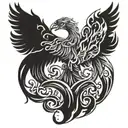 Phoenix flames back tattoo tattoo design idea