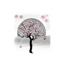 cherry blossom tree  tattoo design idea