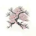 cherry blossom tree  tattoo design idea