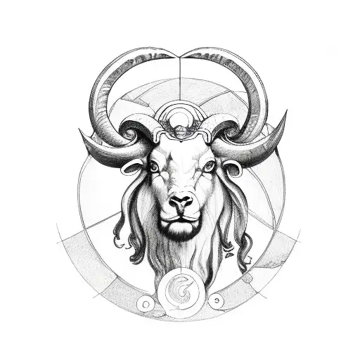  Libra, Virgo, ram, Taurus all together tattoo design idea