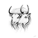 Taurus with Gemini with Libra with Virgo with ram with Taurus tattoo design idea