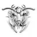 Taurus with Gemini with Libra with Virgo with ram with Taurus tattoo design idea