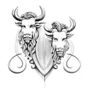 Taurus with Gemini with Libra with Virgo with ram with Taurus tattoo design idea