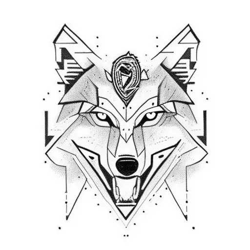 sigma letter adapted to seems like a wolf tattoo design idea