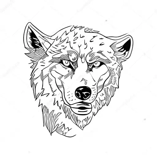 sigma letter adapted to seems like a wolf tattoo design idea