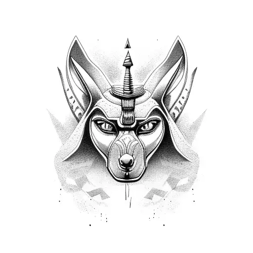 anubis and leonida tattoo design idea