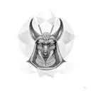 anubis and leonida tattoo design idea