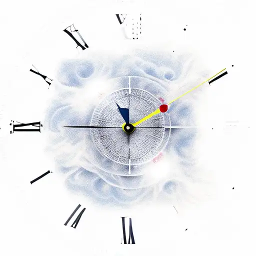 artistry timeless clock pointing at 8:27:15 tattoo design idea
