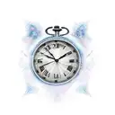 artistry timeless clock pointing at 8:27:15 tattoo design idea