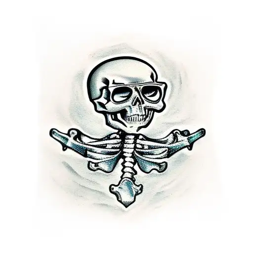 eric church skeleton tattoo design idea