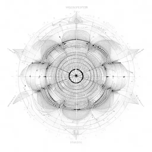 pulsar star map with design in the middle.  tattoo design idea
