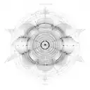 pulsar star map with design in the middle.  tattoo design idea