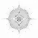 pulsar star map with design in the middle.  tattoo design idea