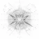 pulsar star map with design in the middle.  tattoo design idea