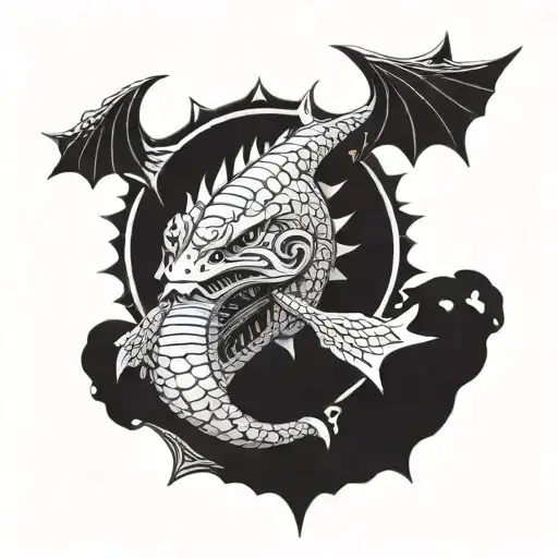 Leviathan of Atlantis tattoo design idea