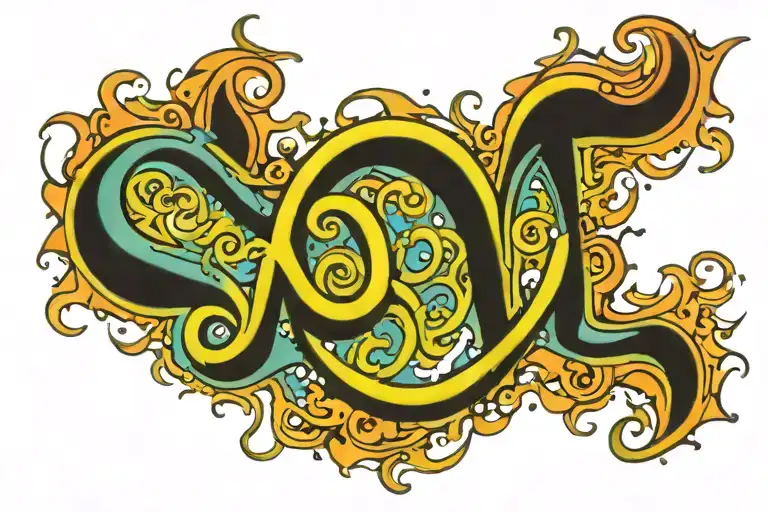 Aquarius symbol tattoo design idea