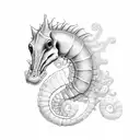 sea horse tattoo design idea