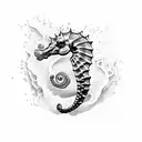 sea horse tattoo design idea