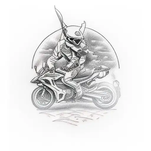 motorcycle adventure mountain music  tattoo design idea