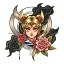sailor moon tattoo design idea