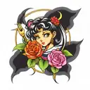 sailor moon tattoo design idea