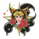 sailor moon tattoo design idea