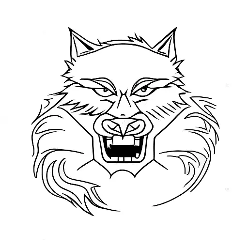 Un tatuaje minimalista de un zorro en posición de salto tattoo design idea