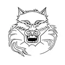 Un tatuaje minimalista de un zorro en posición de salto tattoo design idea