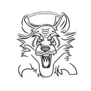 Un tatuaje minimalista de un zorro en posición de salto tattoo design idea