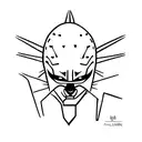 Un tatuaje minimalista de un zorro en posición de salto tattoo design idea