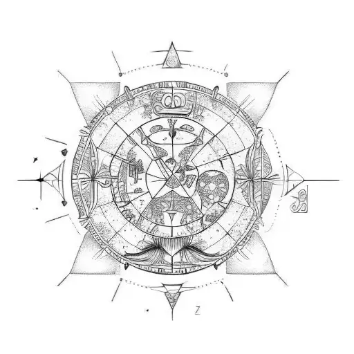 Zodiac Gemini tattoo design idea