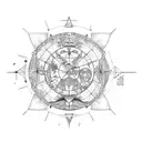 Zodiac Gemini tattoo design idea