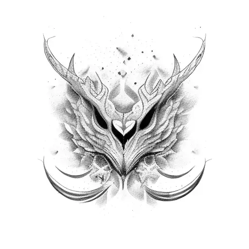 gárgula e corvos tattoo design idea