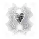 A realistic cosmic heart with honeycomb textures integrated into the design tattoo design idea