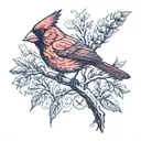 Cardinal tattoo design idea