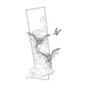 Moon and bats and clouds  tattoo design idea